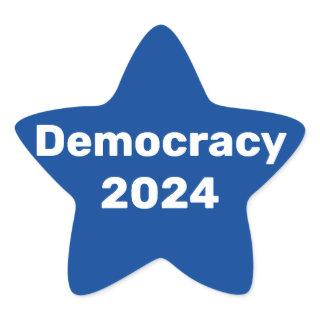 Democracy 2024 Presidential Election Star Sticker