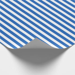 Denim Blue White Simple Horizontal Striped