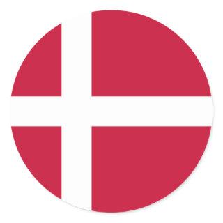 Denmark Flag Classic Round Sticker