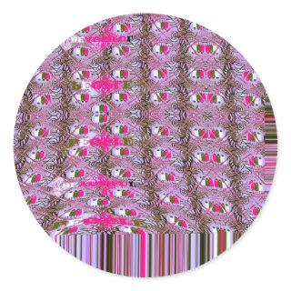 Dense and Intricate Abstract Pattern Art Print Classic Round Sticker