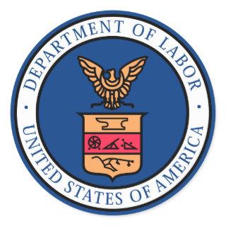 Department of Labor Classic Round Sticker