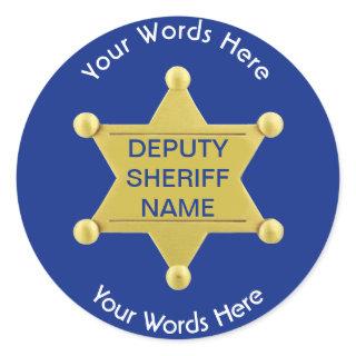 Deputy Sheriff Custom Blue Sticker