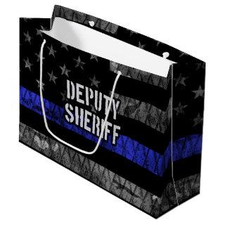 Deputy Sheriff Distressed Flag Large Gift Bag