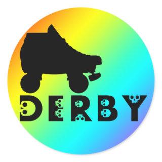 derby : skullphabet classic round sticker