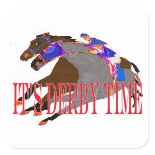 derby time 2016 Horse Racing Square Sticker