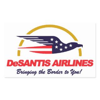 DeSantis Airlines Bringing The Border To You Recta Rectangular Sticker