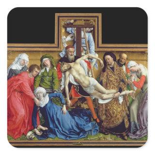 Descent from the Cross, c.1435 Square Sticker