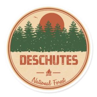 Deschutes National Forest Classic Round Sticker