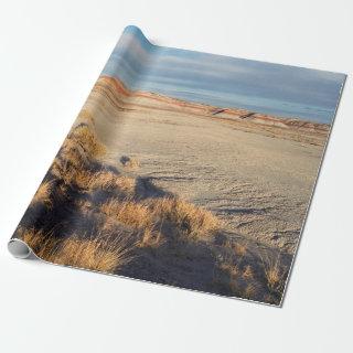 Desert Landscape with Waving Shadow Photo