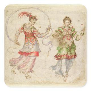 Design for Costumes, probably in the Florentine In Square Sticker