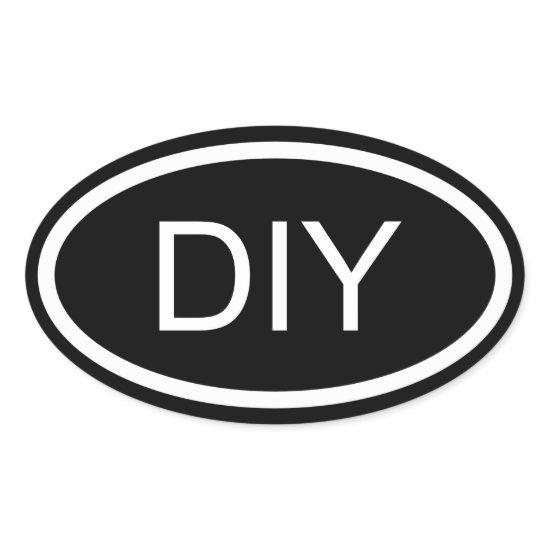 Design Your Own Euro Style Oval Sticker