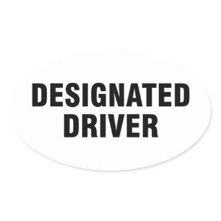 Designated driver oval sticker
