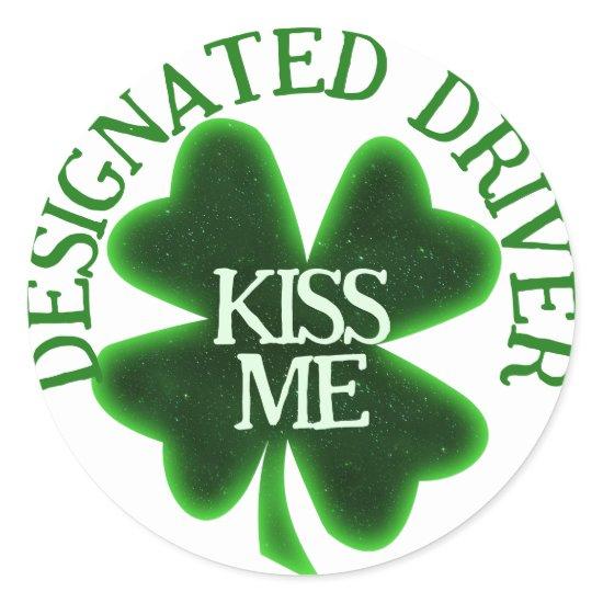 Designated Driver St. Patrick's Day Classic Round Sticker