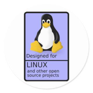 Designed for Linux Classic Round Sticker