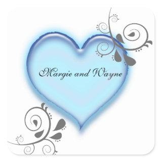 DESIGNER PERSONALIZED HEART ENVELOPE SEAL STICKERS