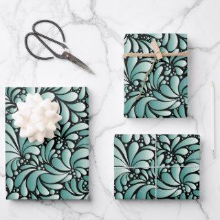 Desirable Fleur Pattern in Minty Green  Sheets