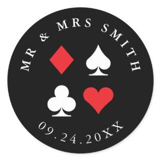 Destiny Las Vegas Casino Themed Custom Text Classic Round Sticker