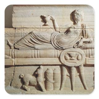 Detail from a sarcophagus square sticker