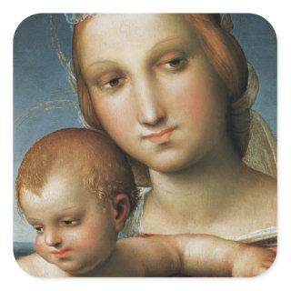 Detail from <Virgin and Child> Attributed to Rapha Square Sticker