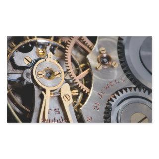 Detail of a pocket watch rectangular sticker