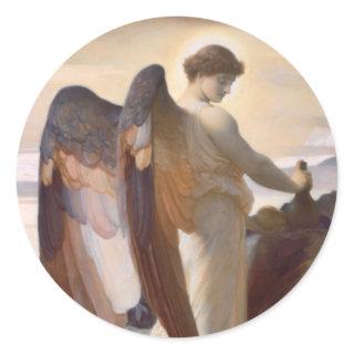 Detail of Angel, Elijah in the Wilderness Classic Round Sticker