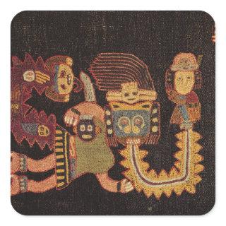 Detail of Burial cloth, Paracas Tribe Square Sticker