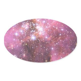 Detail of NGC 346 in Pink Oval Sticker