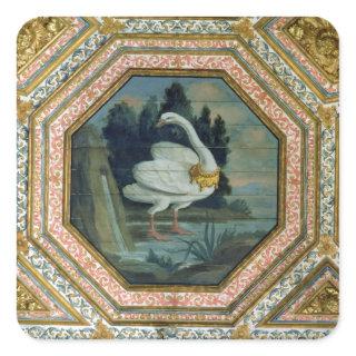 Detail of the ceiling decoration in the Salon Square Sticker