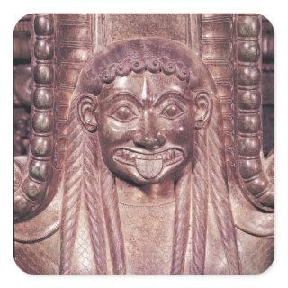 Detail of the gorgon handle from a krater square sticker
