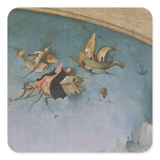 Detail of the left-hand panel square sticker