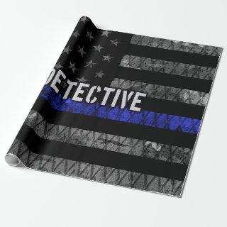 Detective Thin Blue Line Distressed Flag