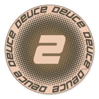 Deuce #1 classic round sticker