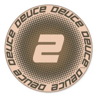 Deuce #1 classic round sticker