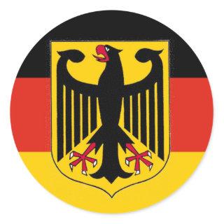 Deutschland Eagle Flag Classic Round Sticker