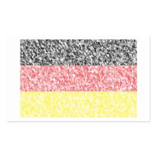 Deutschland Flagge - Germany Flag Rectangular Sticker