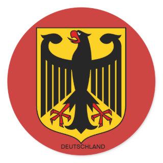 Deutschland Wappen Großer Aufkleber Classic Round Sticker