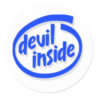 Devil Inside Classic Round Sticker