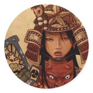 Devil Samurai Girl Sticker
