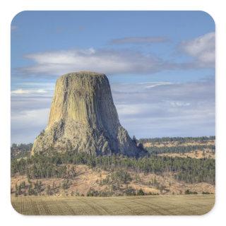 Devils Tower National Monument Square Sticker