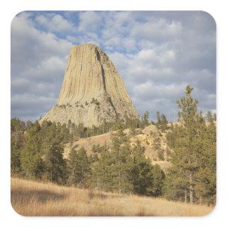 Devils Tower National Monument Square Sticker