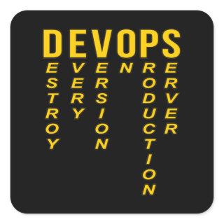 Devops Definition Technical Computer IT Programmer Square Sticker