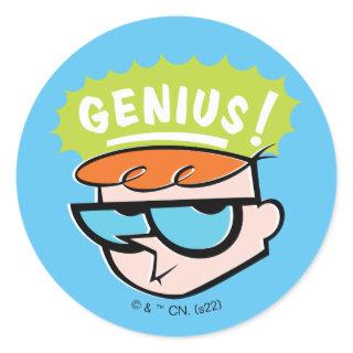 Dexter "Genius" Callout Graphic Classic Round Sticker