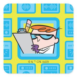 Dexter's Laboratory Experiments Pattern Square Sticker