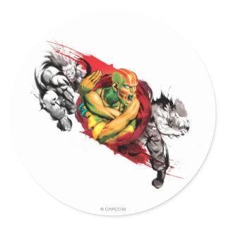 Dhalsim, Blanka & Guile Classic Round Sticker