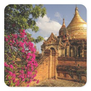 Dhamma Yazaka Pagoda at Bagan (Pagan), Myanmar Square Sticker
