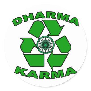 Dharma Karma Eco Design Classic Round Sticker