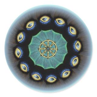Dharma Wheel Mothwing Stickers