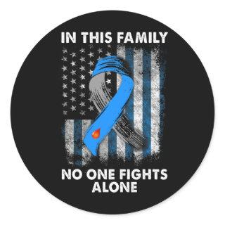 Diabetic Type 1 T1D Diabetes Awareness USA Flag Gi Classic Round Sticker