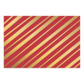 Diagonal Gold Stripes Red Blue Green Pattern  Sheets