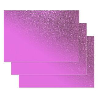 Diagonal Magenta Purple Glitter Gradient Ombre  Sheets